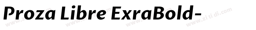 Proza Libre ExraBold字体转换 Proza Libre ExraBold字体转换